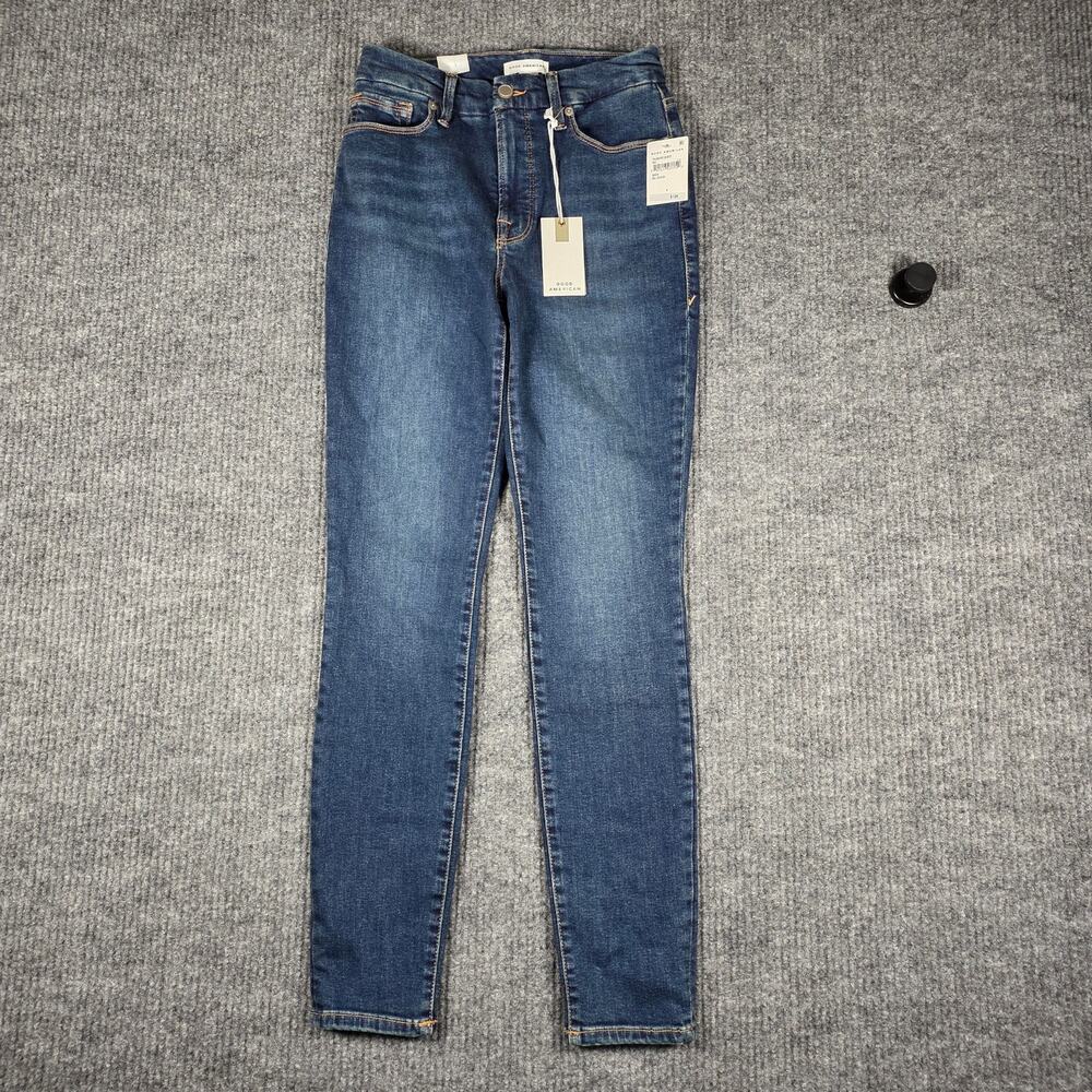 Good American Good Legs Skinny Jeans Good Legs Women 4 27 NWT Dark Wash
